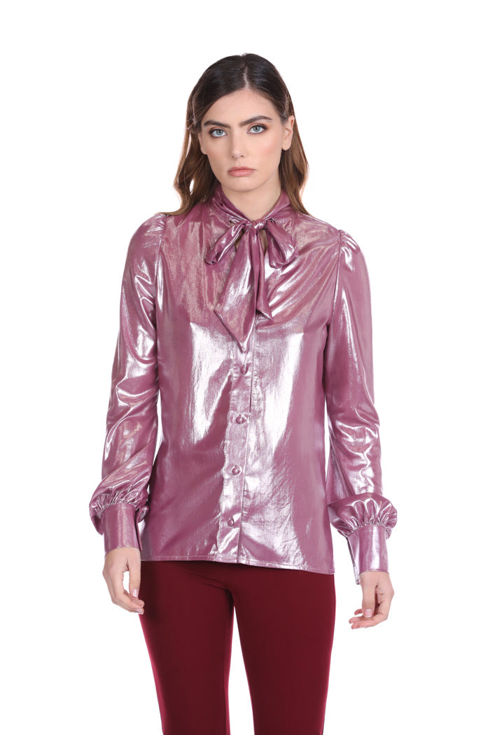 MELINASA 涂层面料长袖衬衫