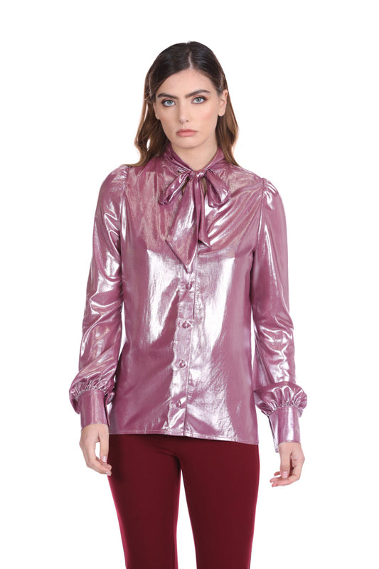 MELINASA 涂层面料长袖衬衫