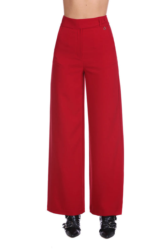 VERYGOOD 高腰阔腿裤，法式口袋加腰带