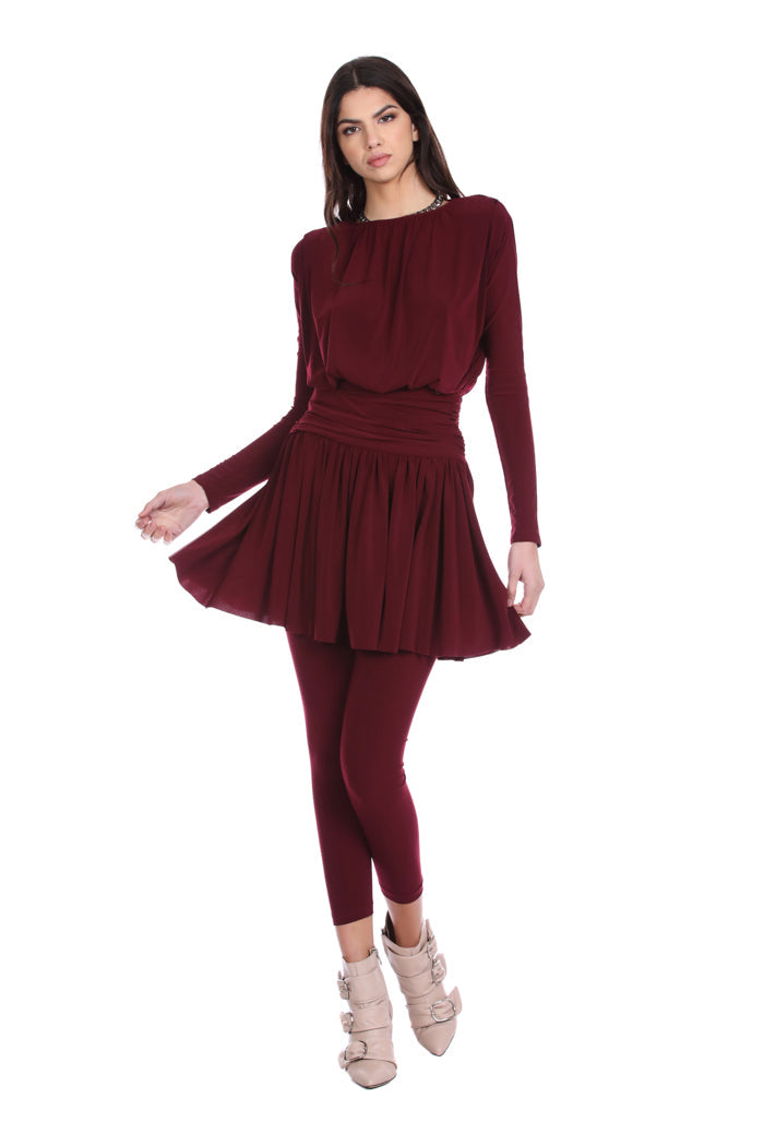 TURG 短款长袖褶皱连衣裙