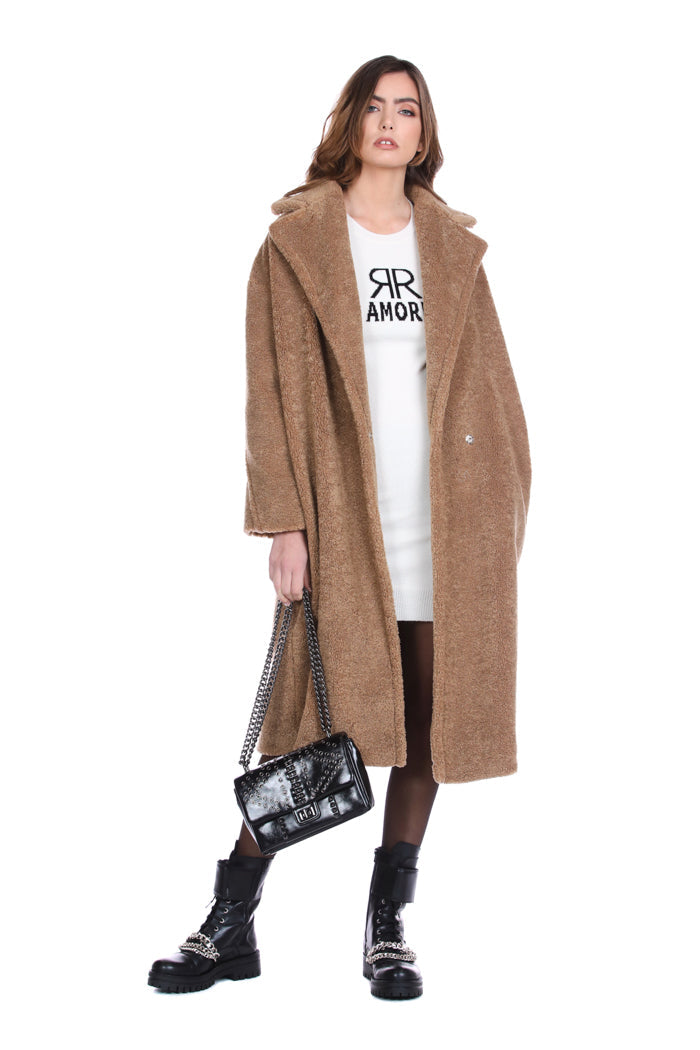 RUGGESY 短款长袖连衣裙，带褶饰和爱心提花