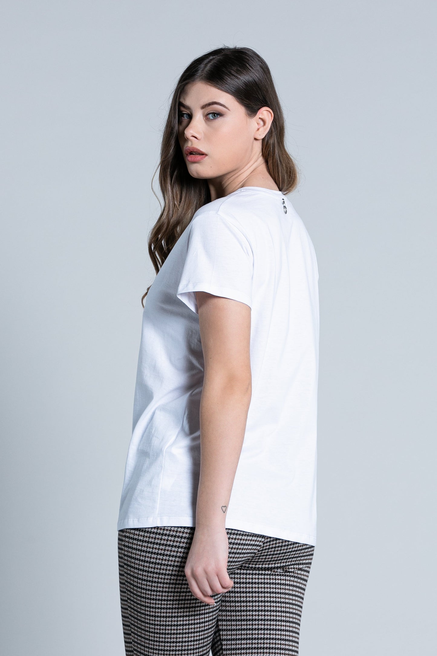 ROPPONGI 爱心水钻印花半袖 T 恤