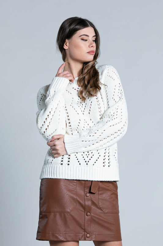 SEVER 穿孔插肩长袖衬衫