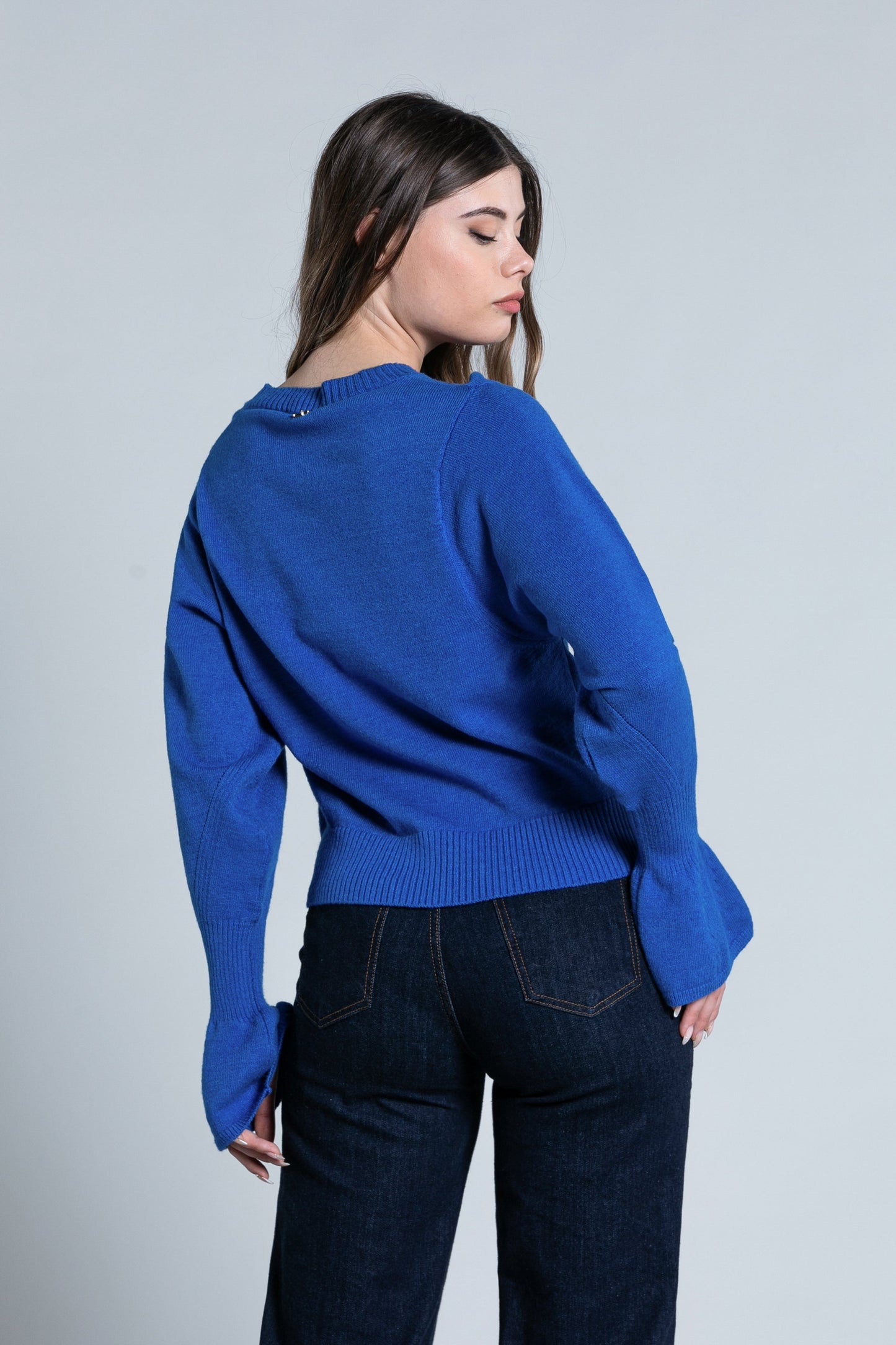 SESUTO 长袖喇叭衬衫