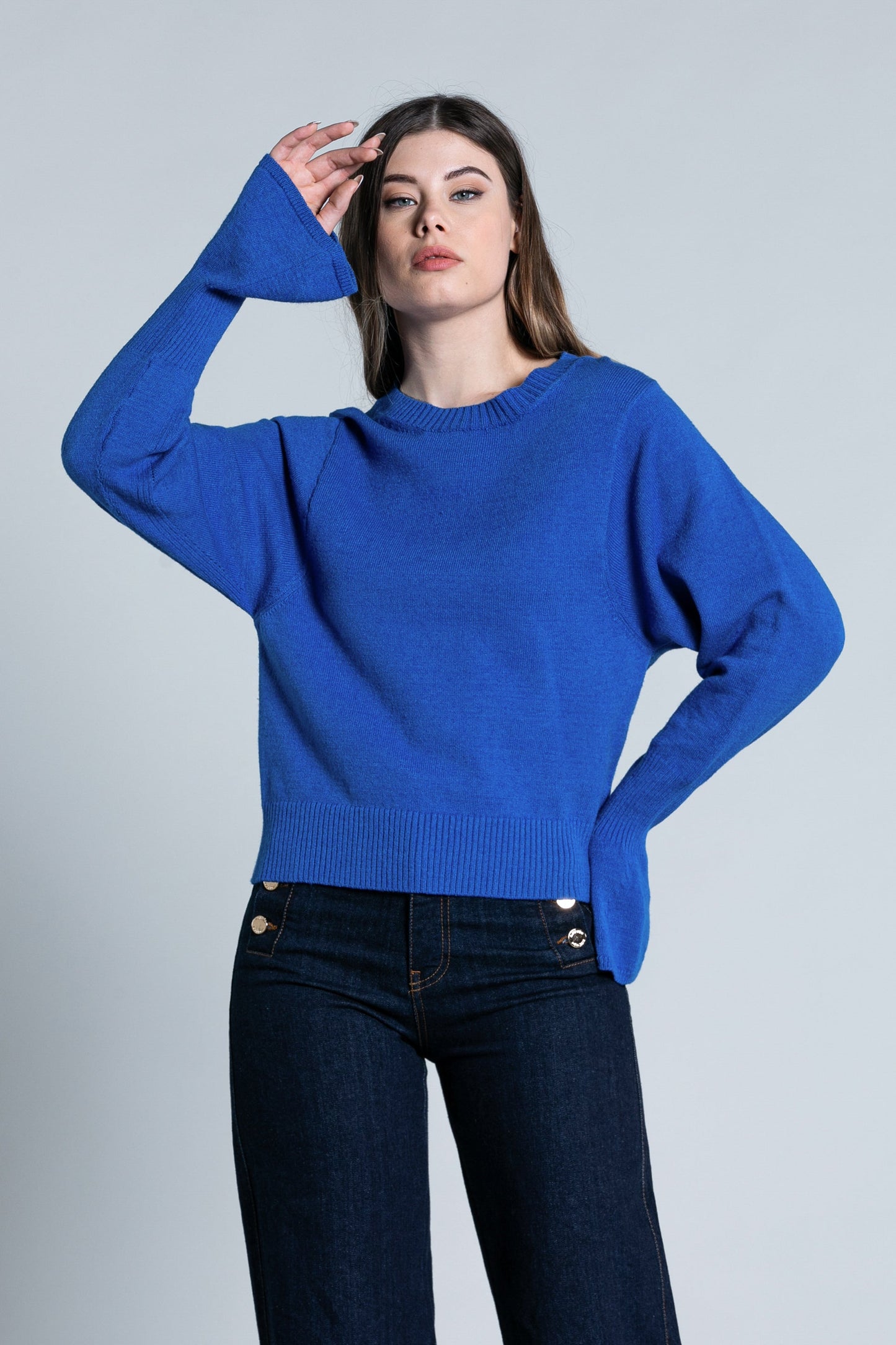 SESUTO 长袖喇叭衬衫