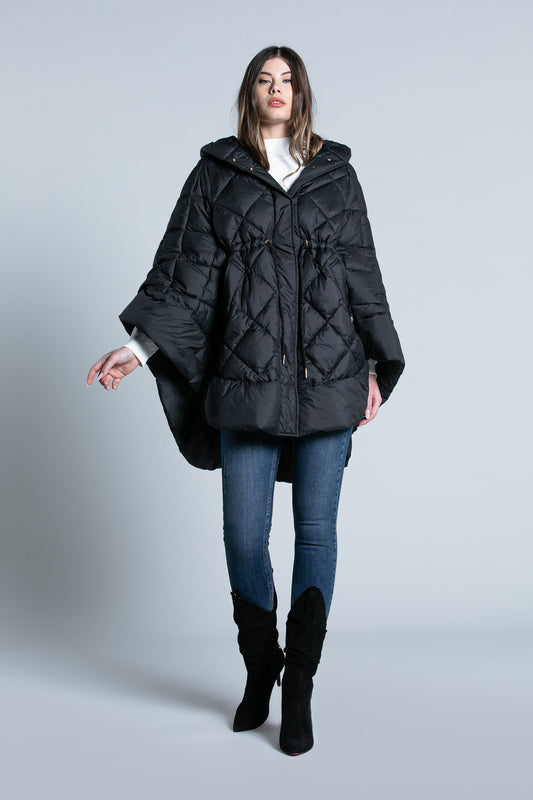 WOLDEREY 羽绒服 3/4 袖斗篷带抽绳加口袋加兜帽