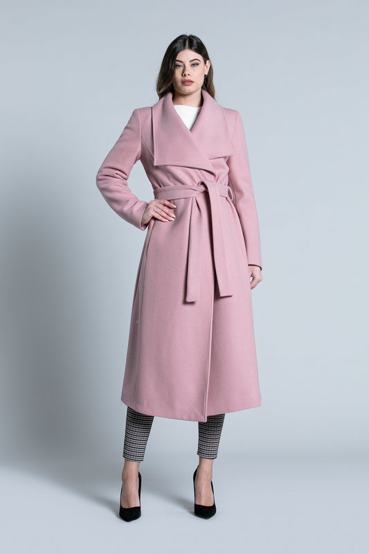 RIMMO 宽领加腰带长袖大衣