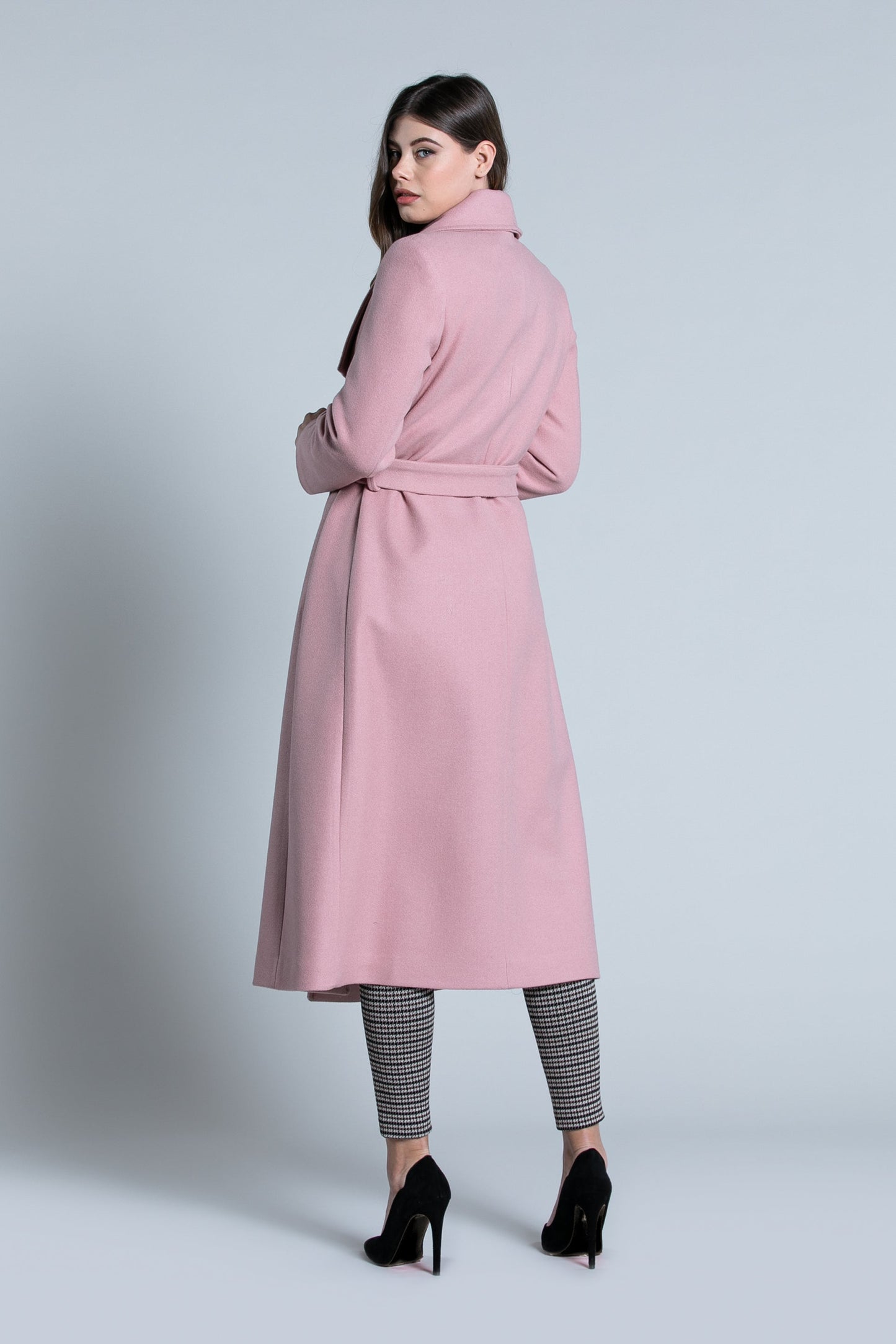 RIMMO 宽领加腰带长袖大衣