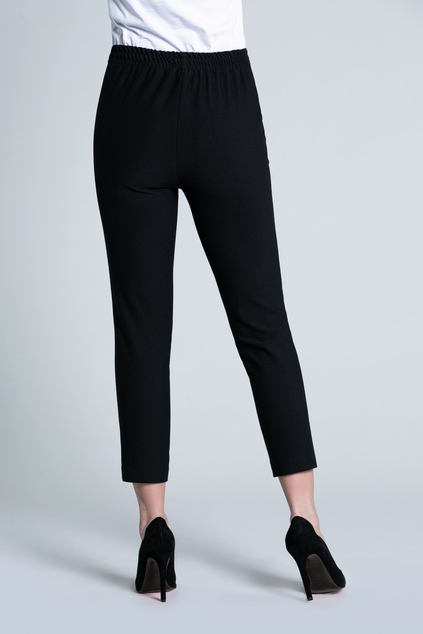 TERF 弹力缎面廓形加法式口袋高腰长裤