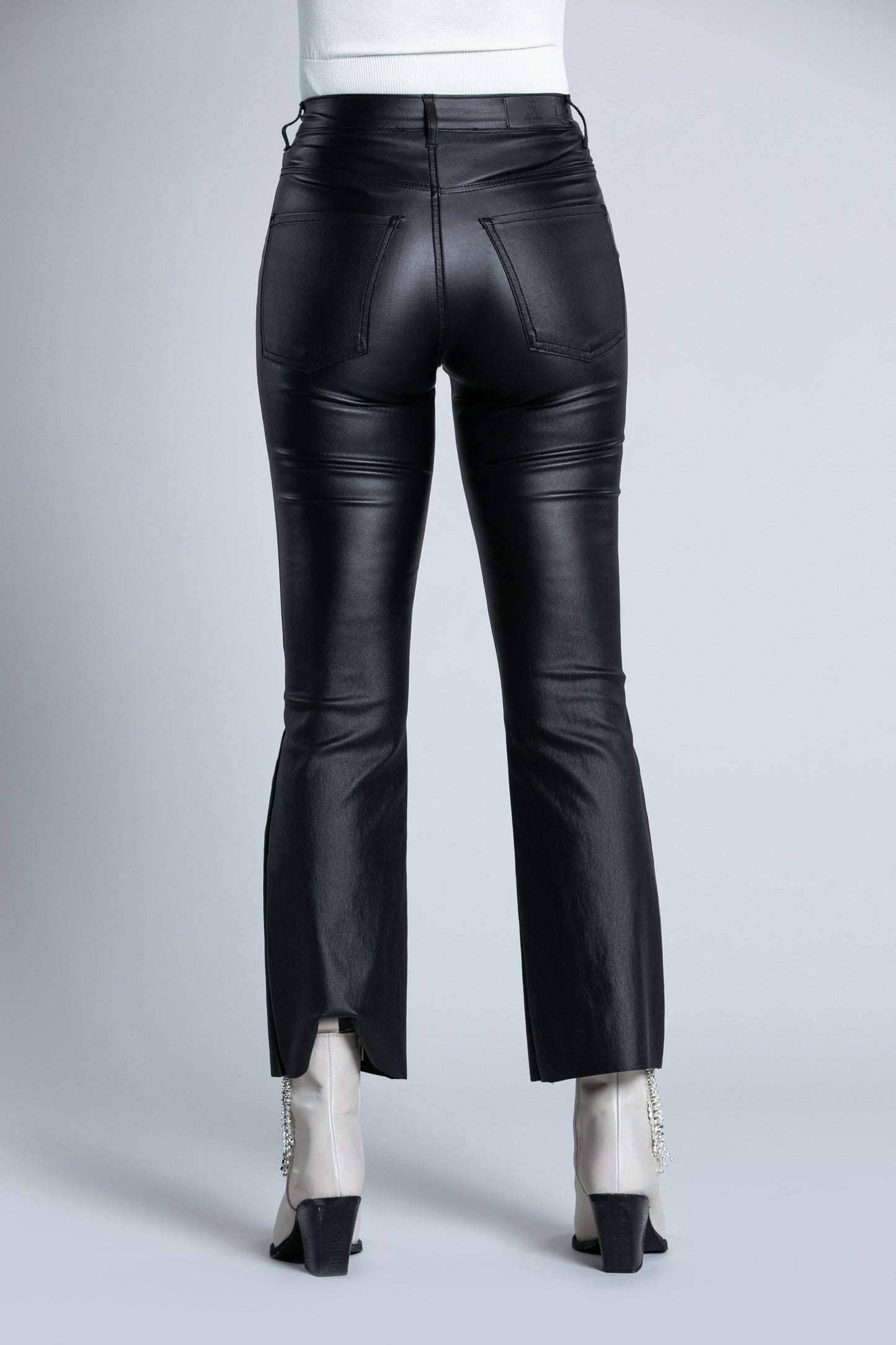 STEEL 高腰九分人造皮裤 5ts