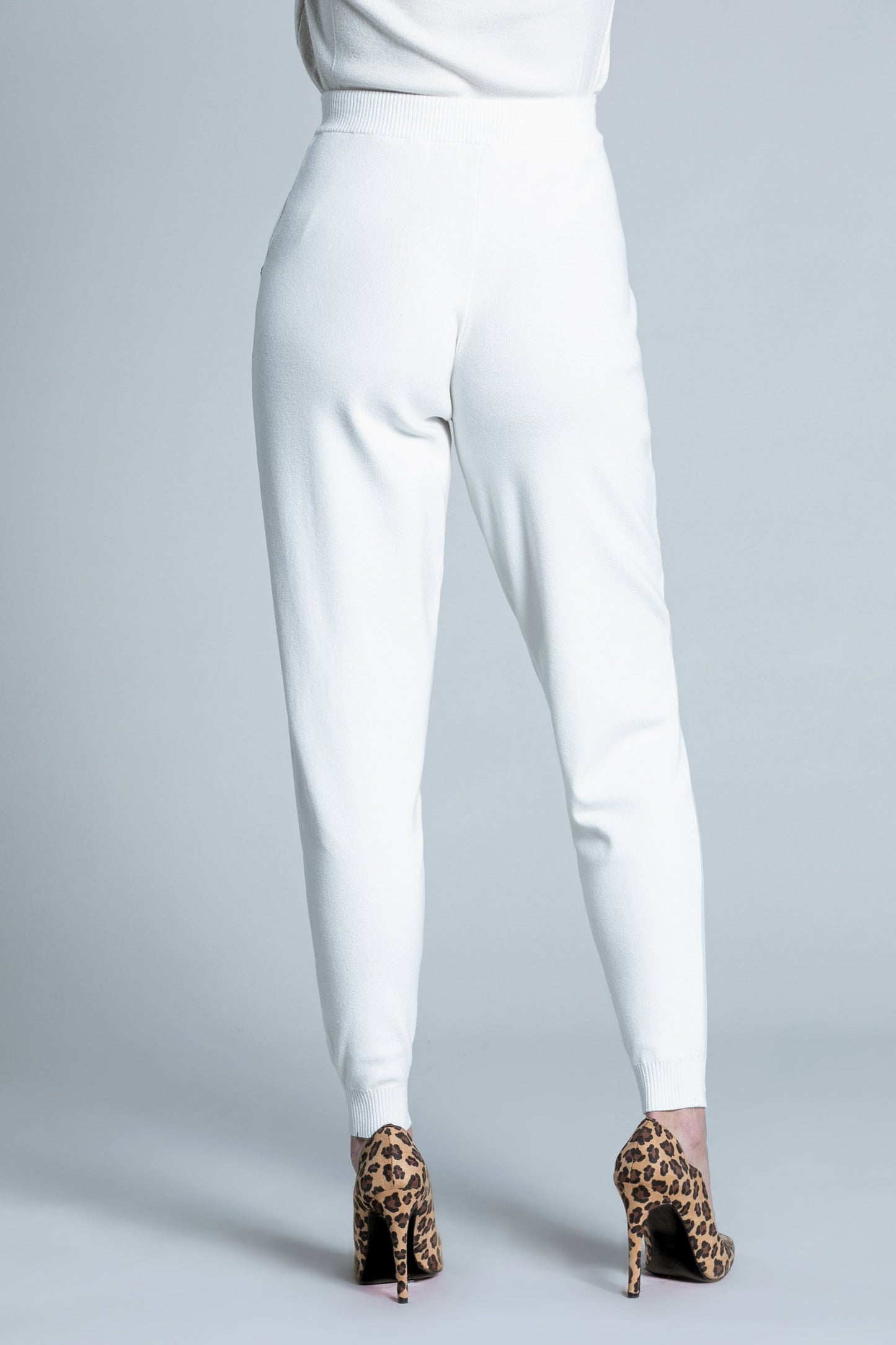 WETIO 罗纹加抽绳加口袋高腰裤加圆环加珍珠