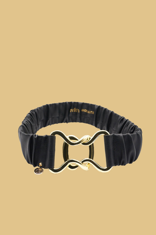 ZATAR 生态皮革交叉扣高腰带