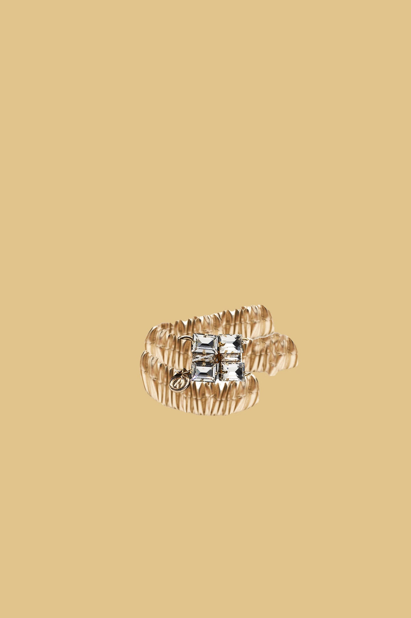 双层生态皮革凸圆形弹性 CAMBIAL 腰带