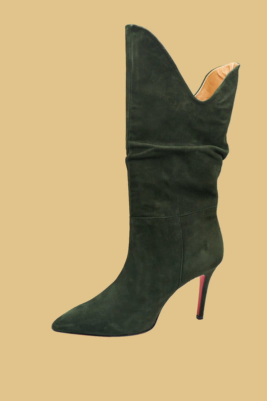 VERDUM 绒面革高筒靴