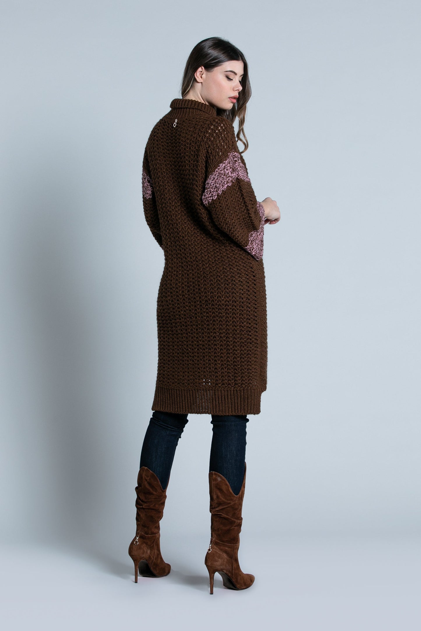 SHEN 短裙 3/4 袖高领不对称 f.do