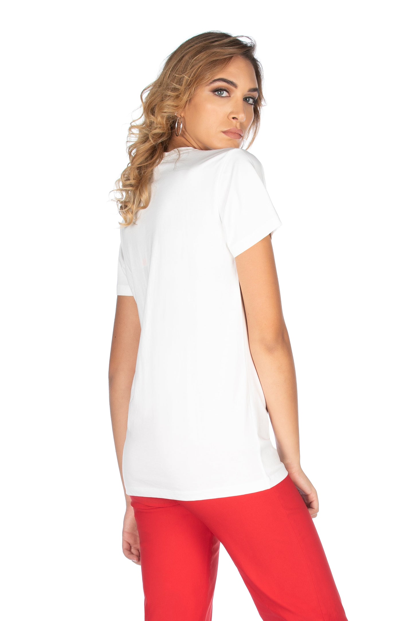 WERD 印花加亮片眼贴短袖T恤