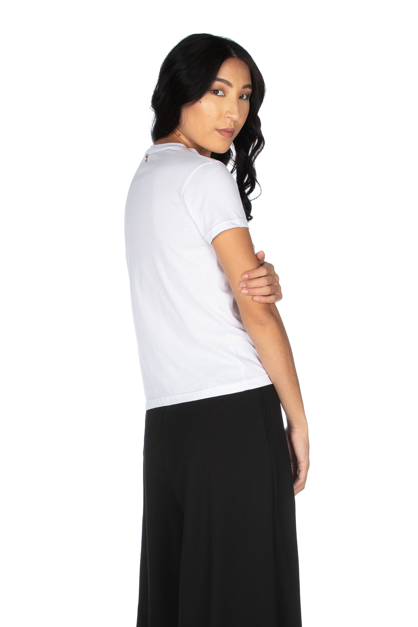 STRAPAZZISA 心形链条刺绣半袖 T 恤