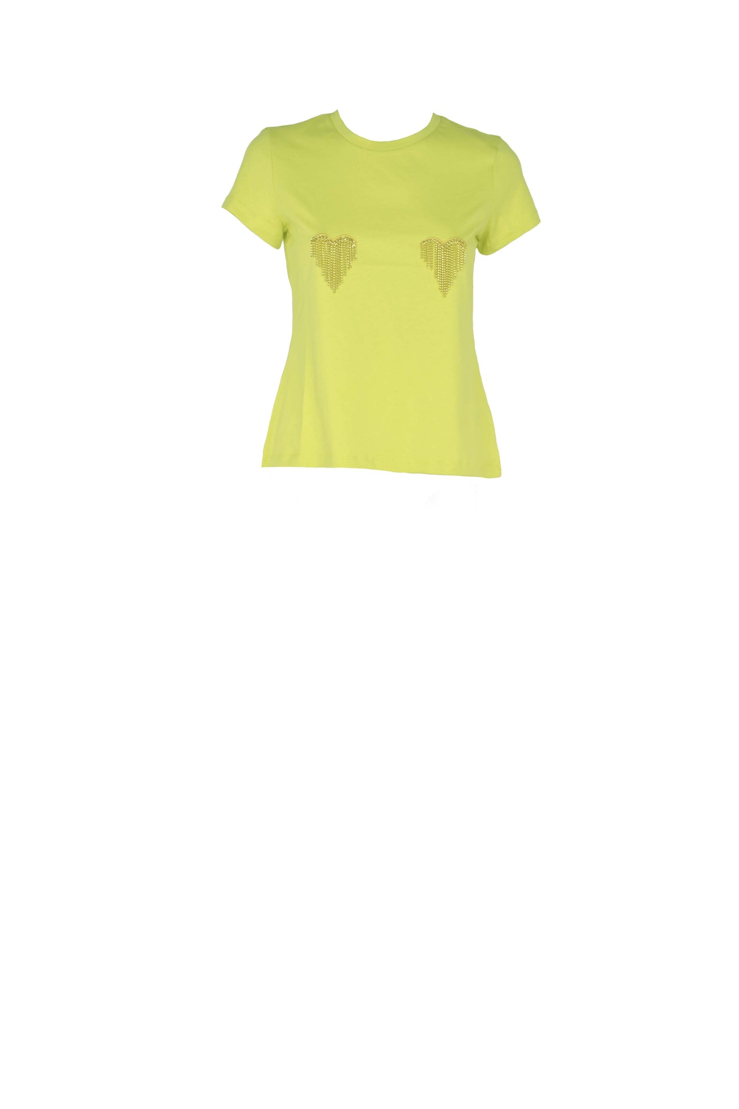 STRAPAZZISA 心形链条刺绣半袖 T 恤