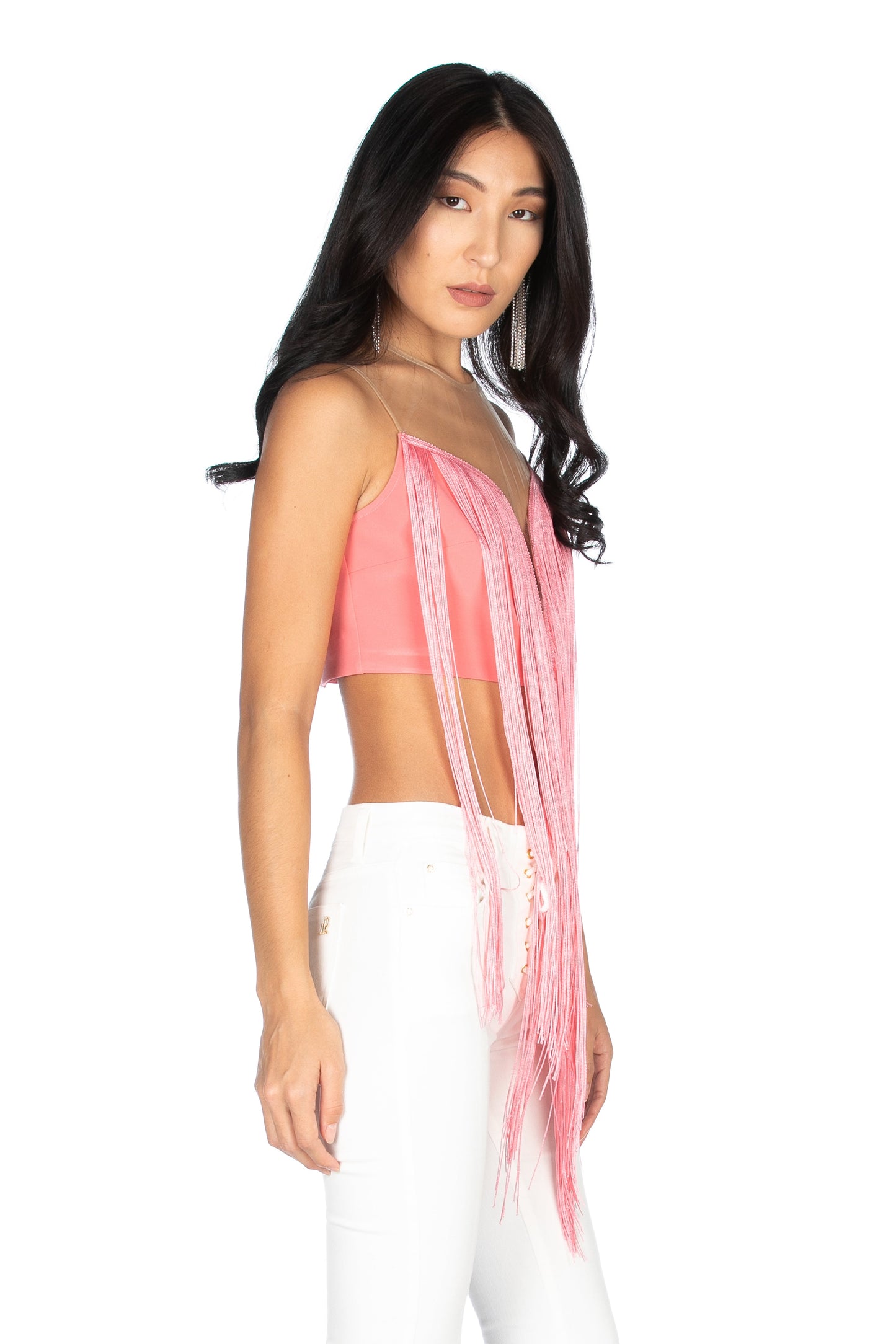 TRADINIA 流苏薄纱短款上衣