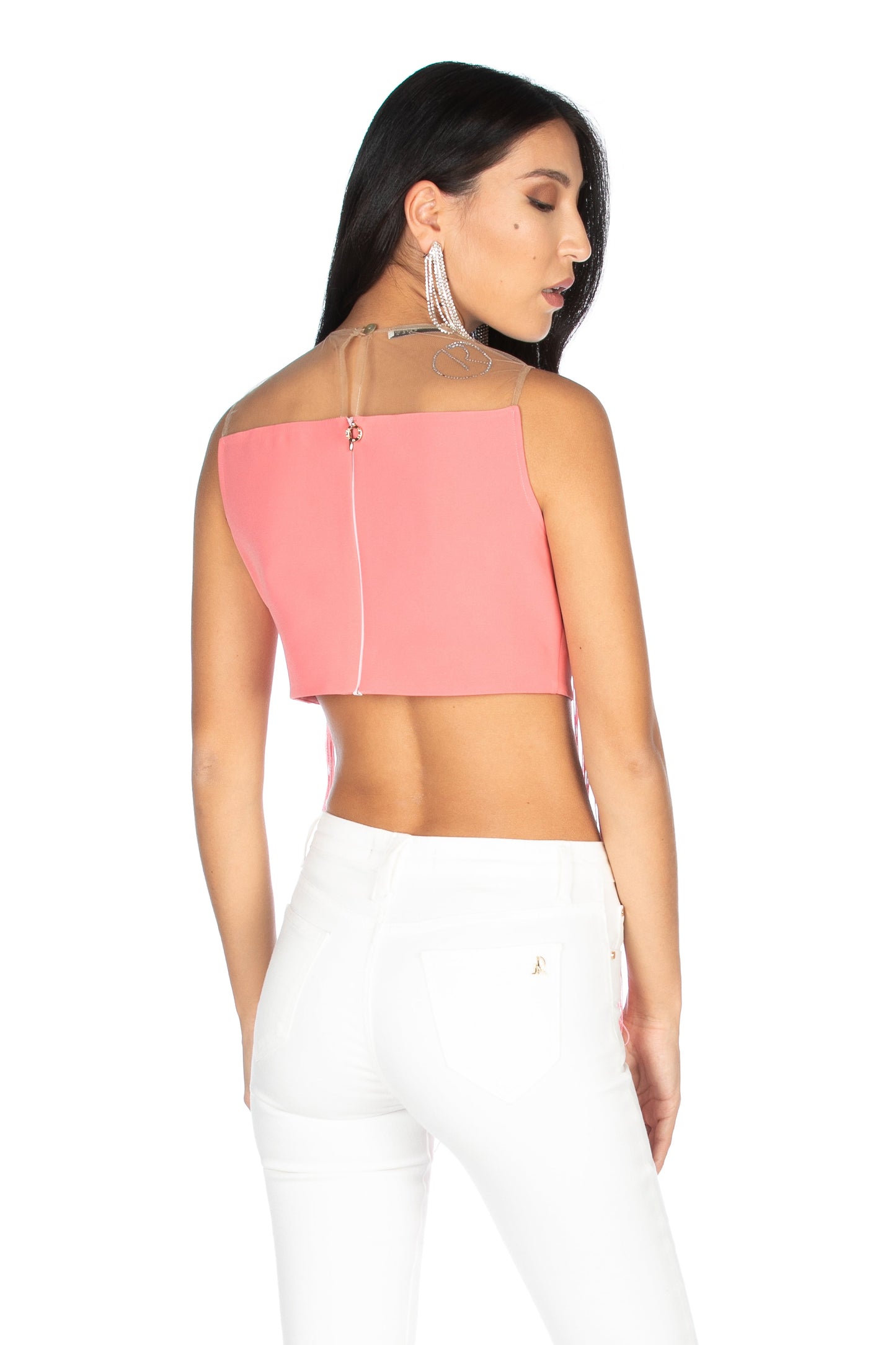 TRADINIA 流苏薄纱短款上衣