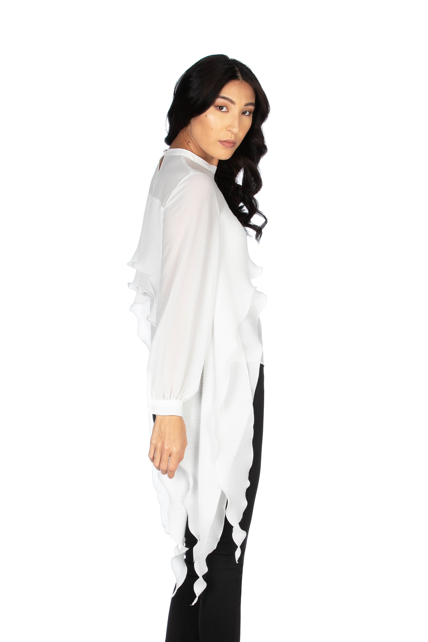 STRAND 荷叶边褶皱长袖衬衫