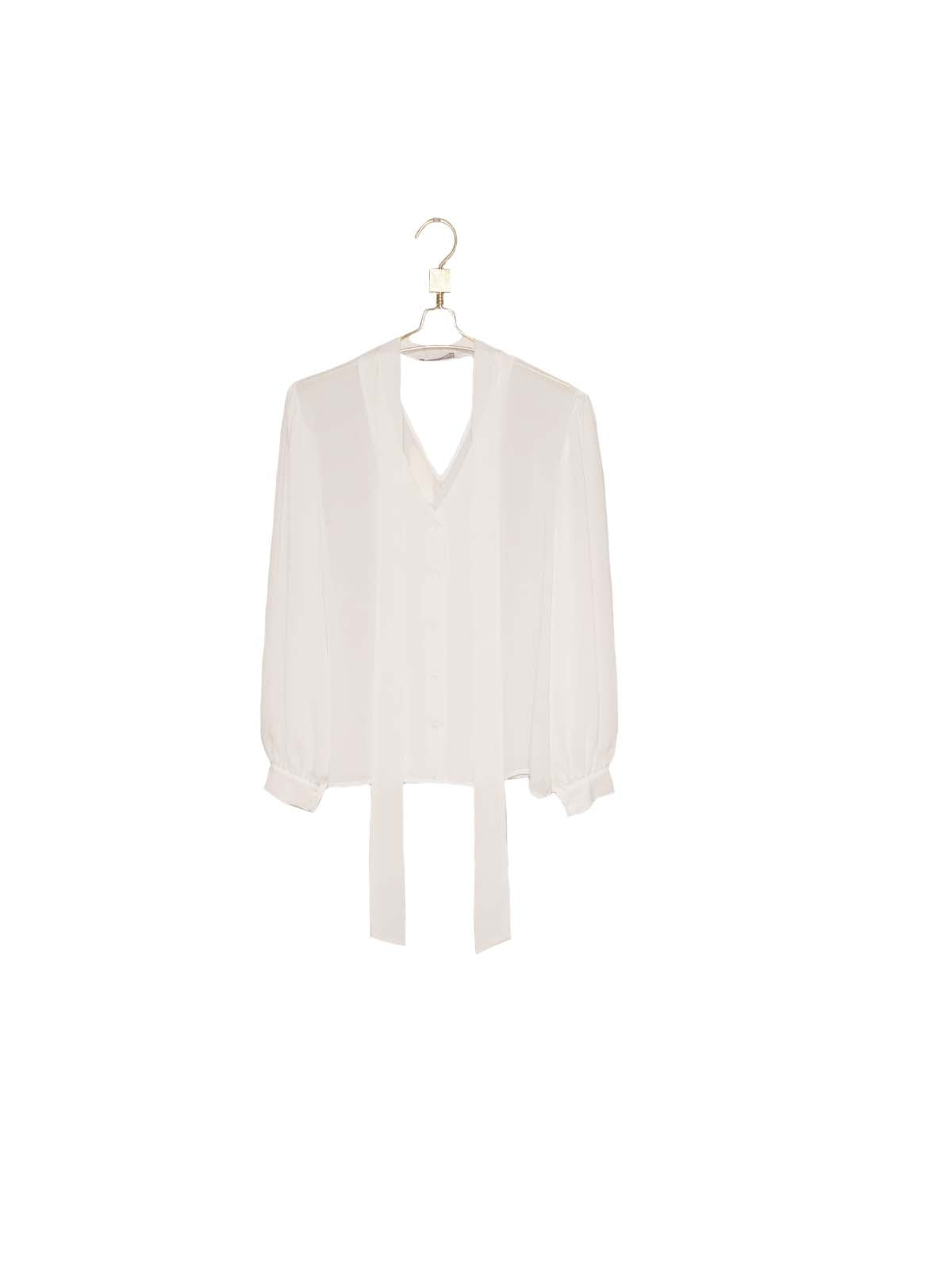 SIMON-BIS 长袖宽领双V领衬衫