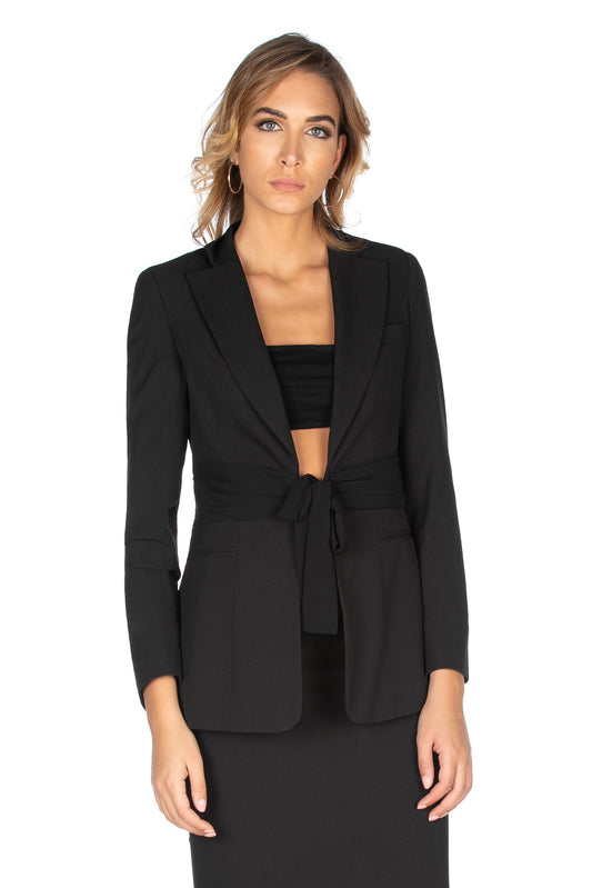 乔其纱腰带长袖 TURKEY 夹克