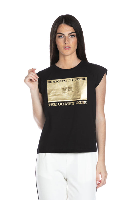 COMFY 金色印花半袖 T 恤