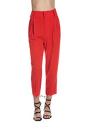 SETMU 褶皱加口袋加环高腰裤