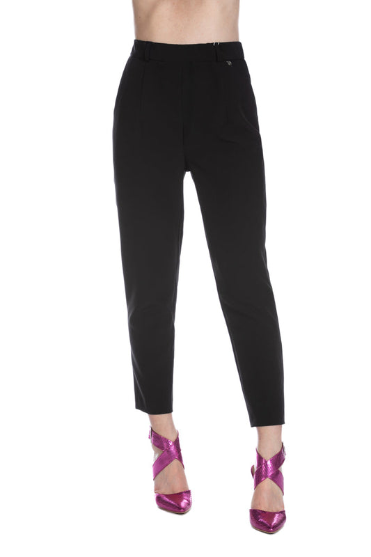 SHERRI 弹力高腰裤，法式口袋加贴边