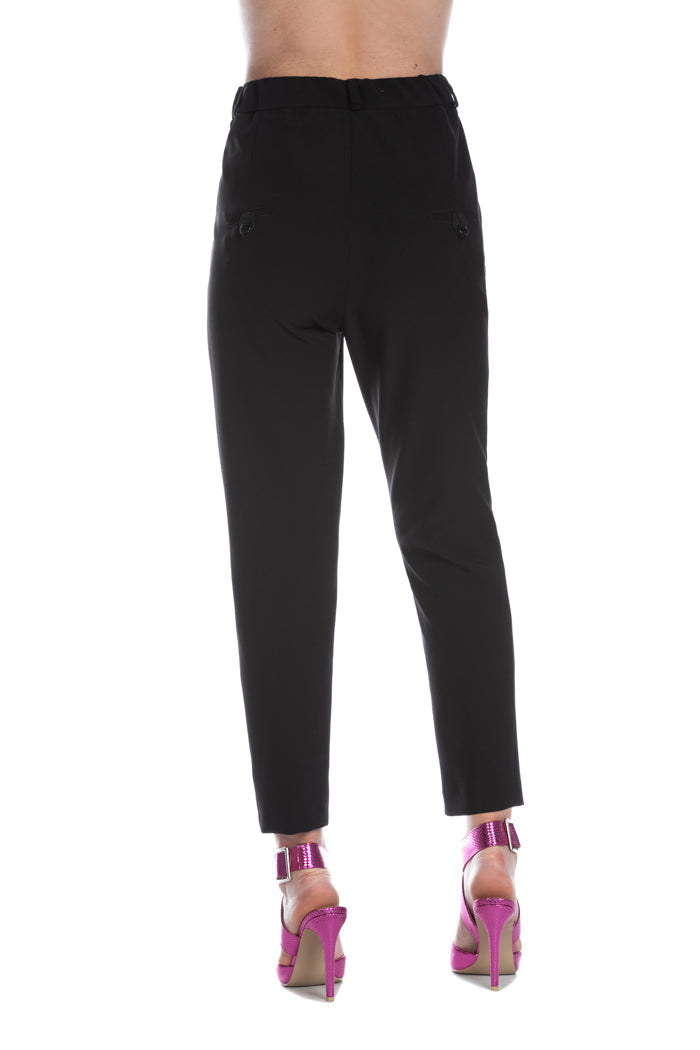 SHERRI 弹力高腰裤，法式口袋加贴边