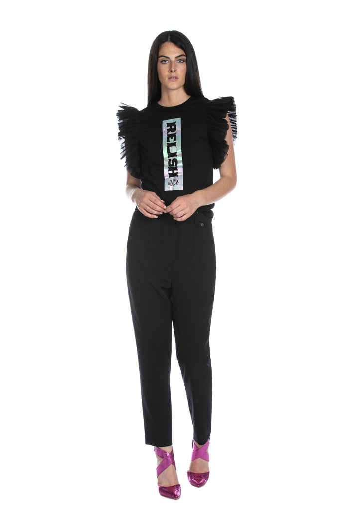 SHERRI 弹力高腰裤，法式口袋加贴边