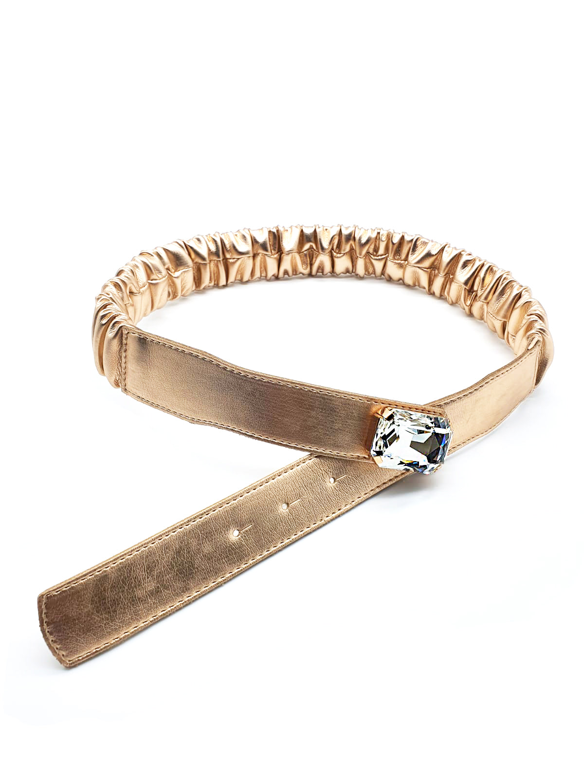 SCEMM 卷曲金属凸圆形腰带