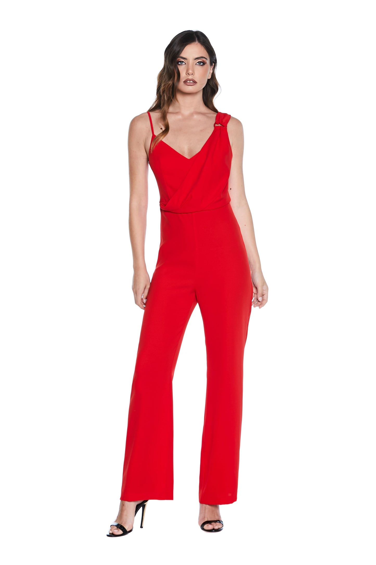 VERACE 长款 S/M 一字肩环加交叉拼接连衣裤