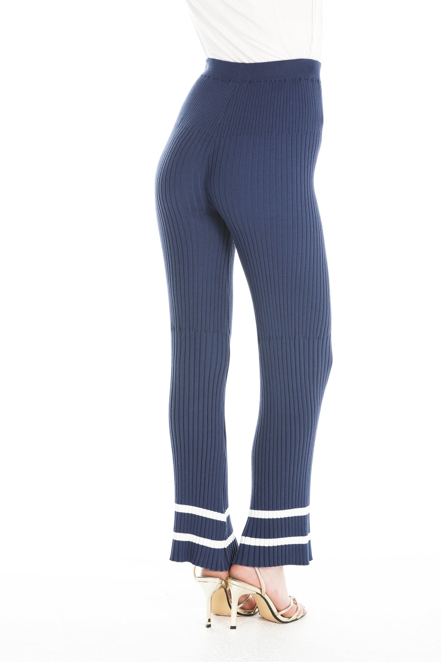 SUPERIA 蓝色罗纹长裤