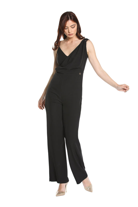 VERACE 长款 S/M 一字肩环加交叉拼接连衣裤