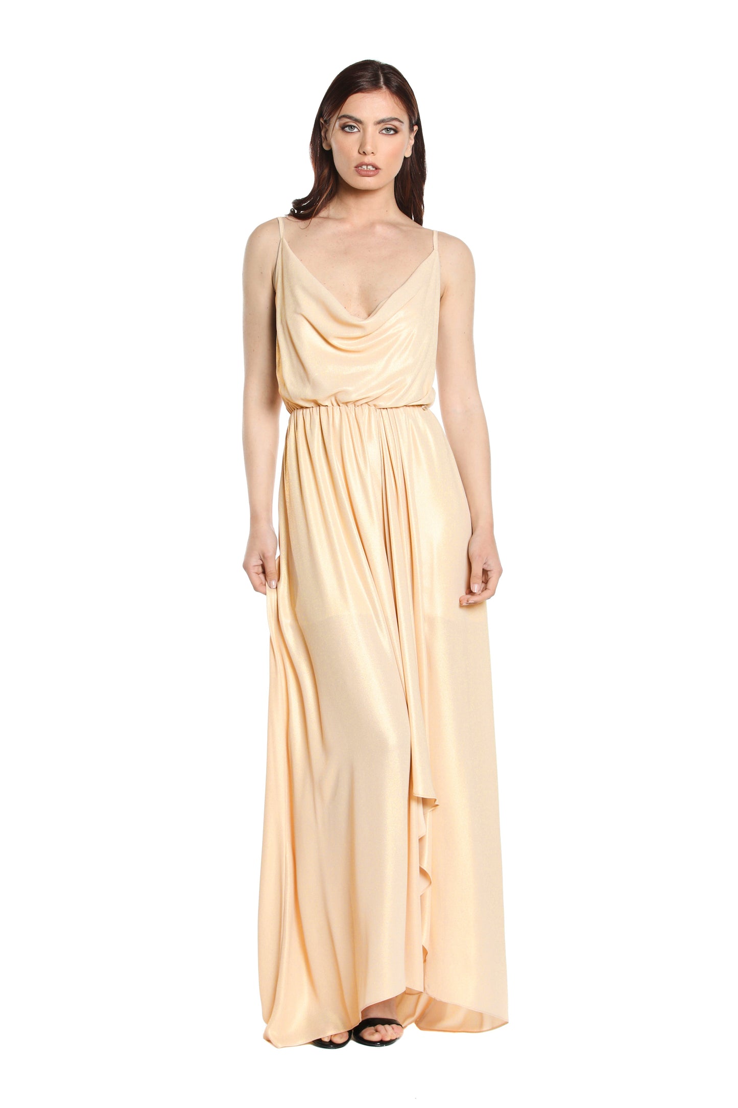 S/M 长款 KALOIU 连衣裙，收腰加开衩加晚礼服