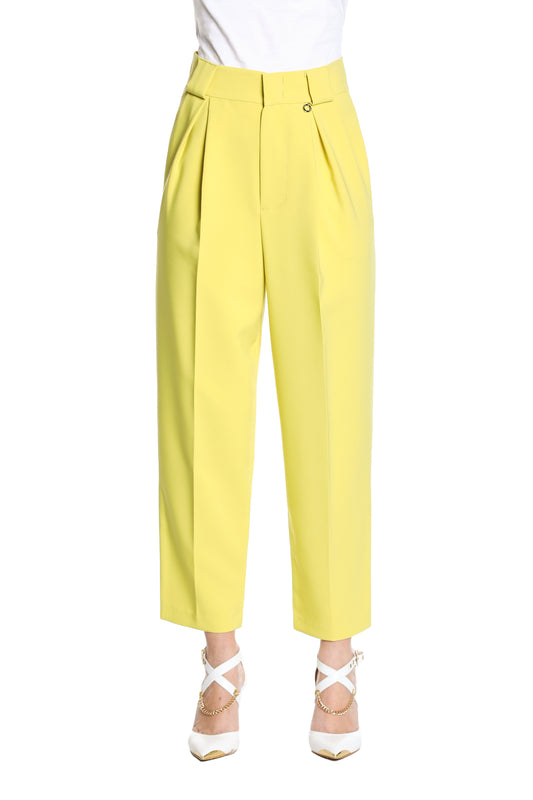 SETMU 褶皱加环加口袋高腰裤