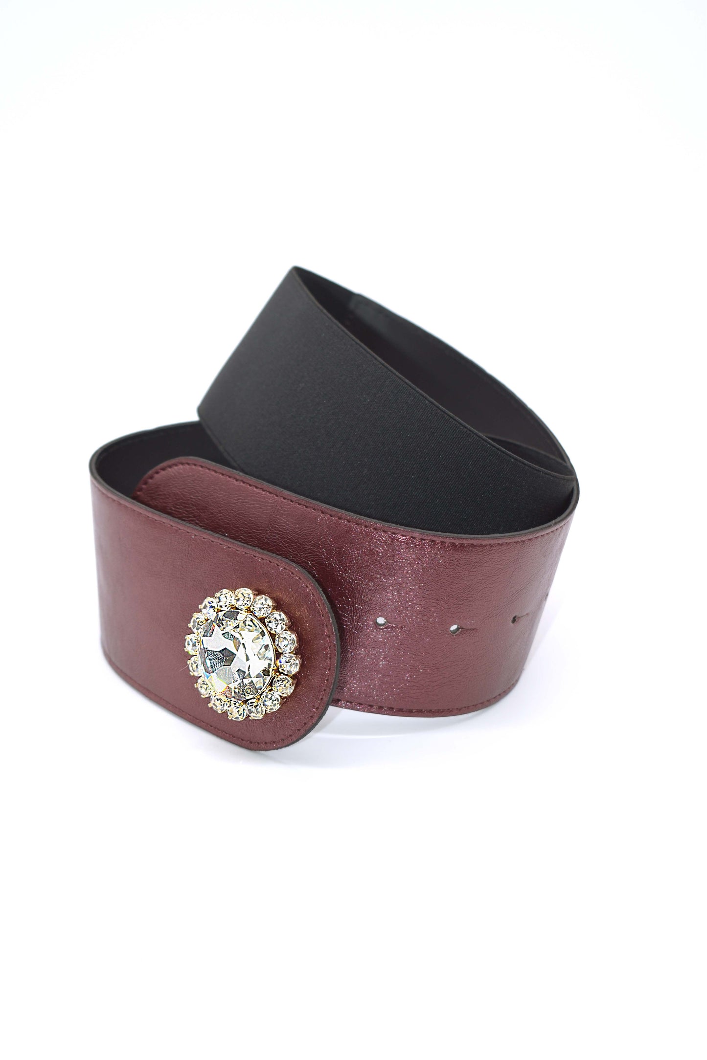 ZURINAD 带凸圆形和层压水钻腰带