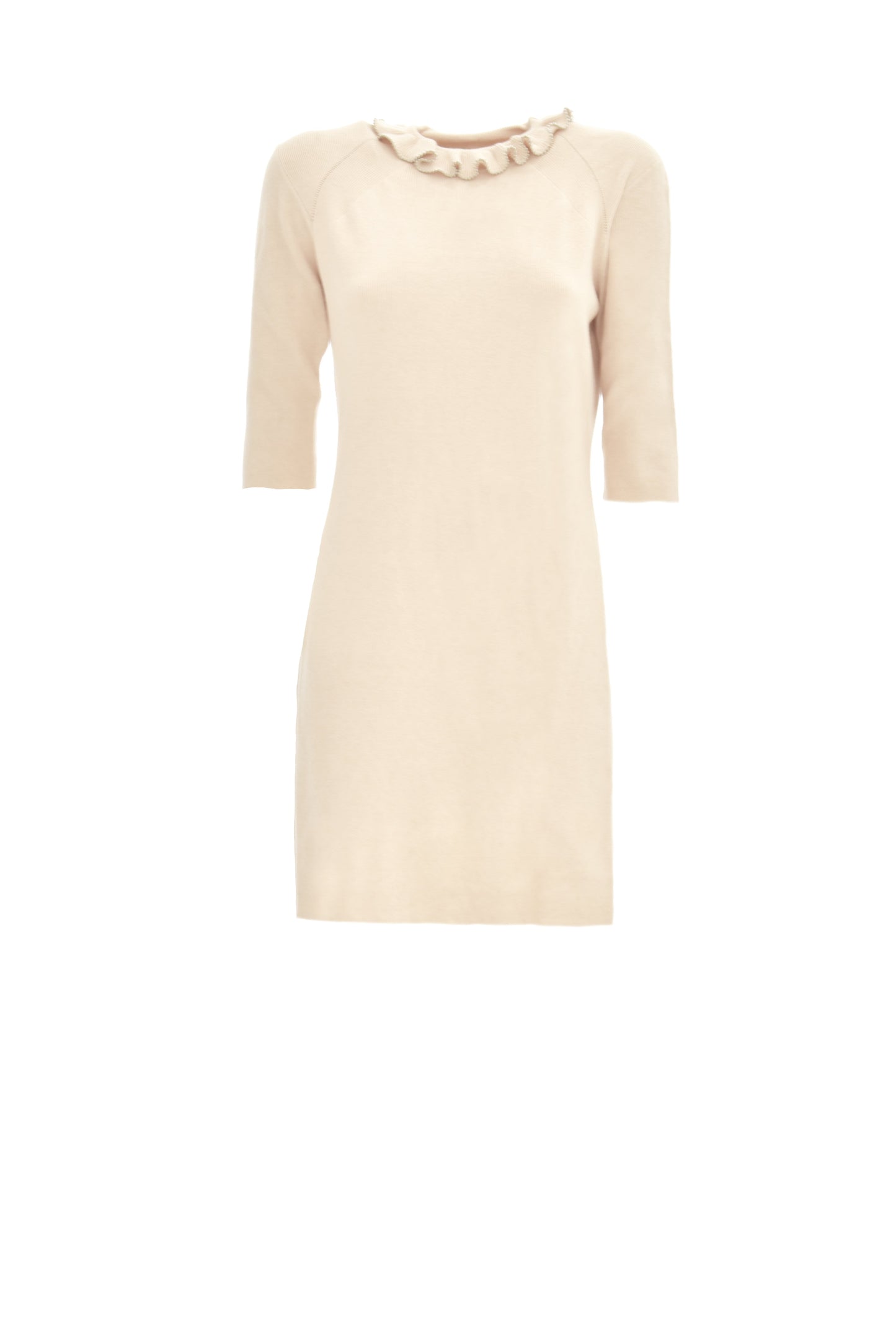 SPOSYN 短款连衣裙 m.3/4，带褶皱领和珠饰