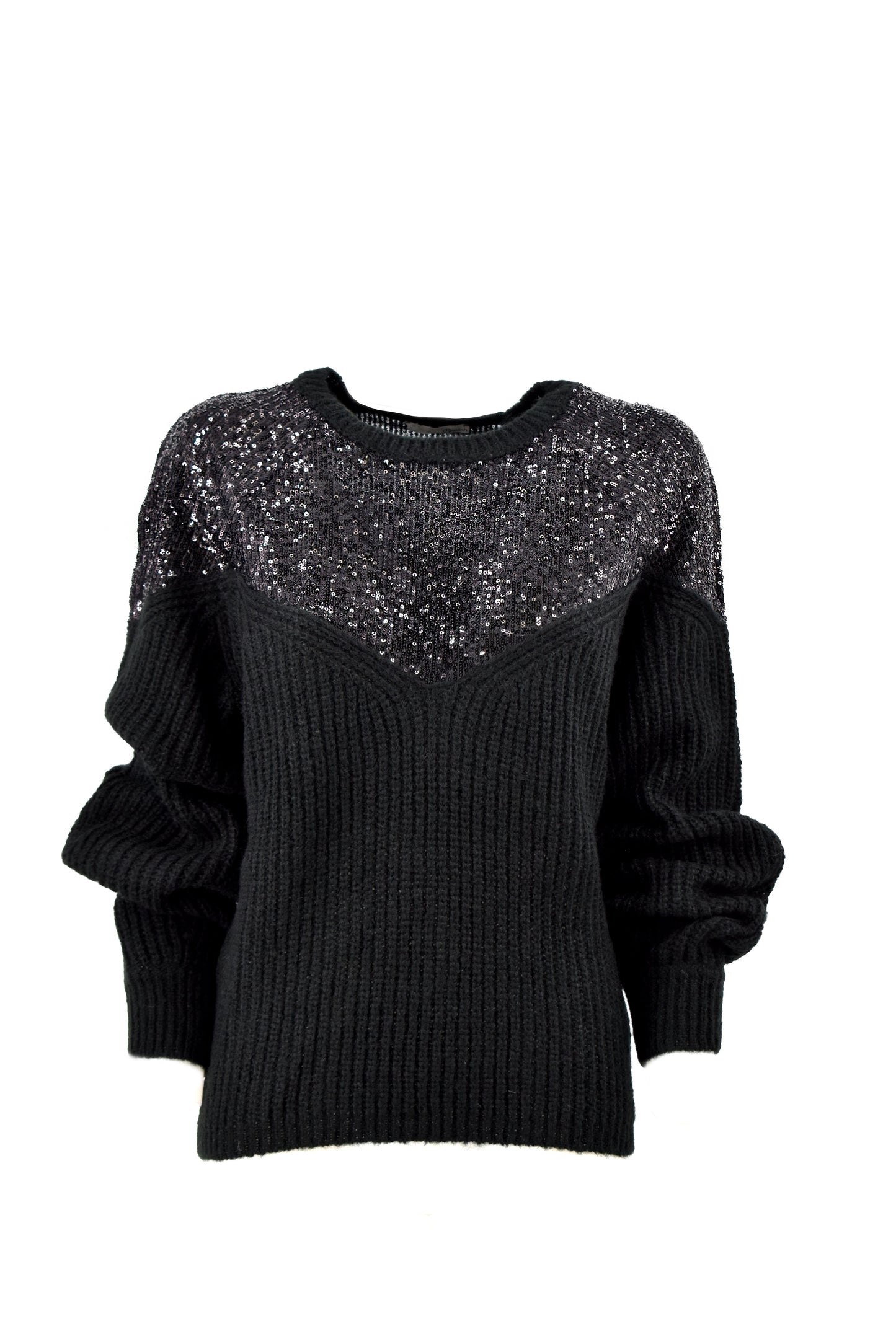 ROSLYND 气球长袖衬衫，饰有亮片镶嵌加蝴蝶结