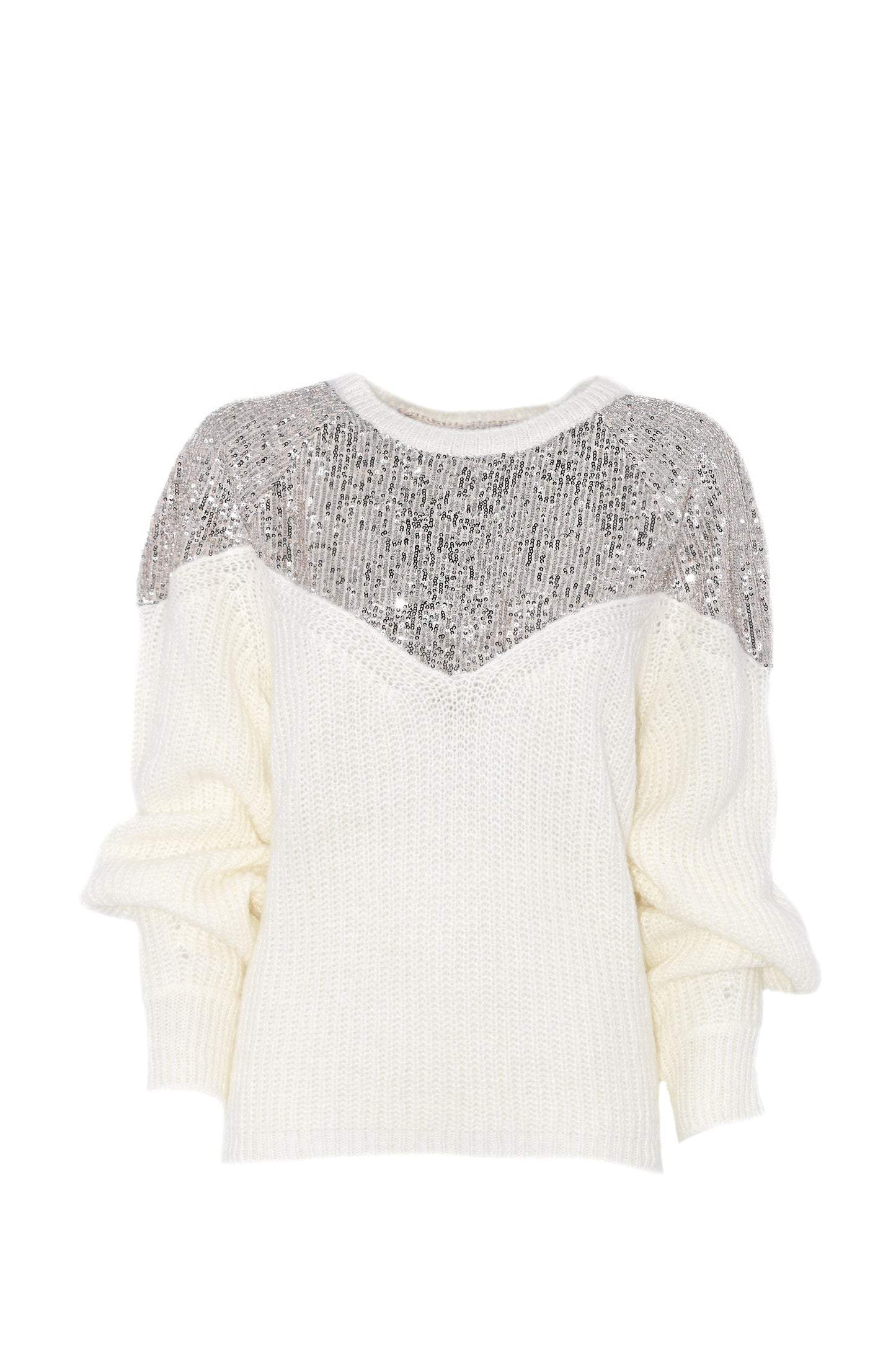 ROSLYND 气球长袖衬衫，饰有亮片镶嵌加蝴蝶结