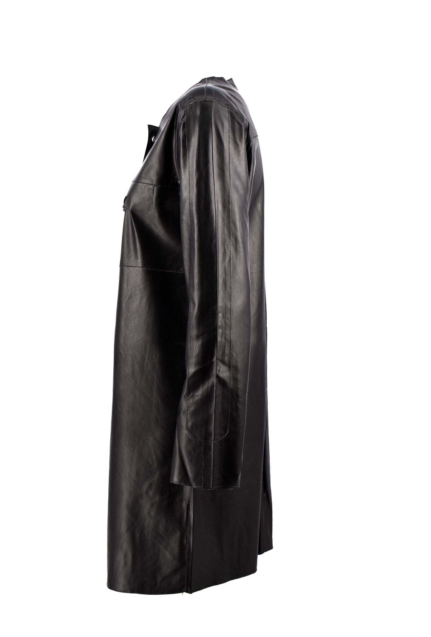 WELLSDEN ciappe 纽扣人造革夹克