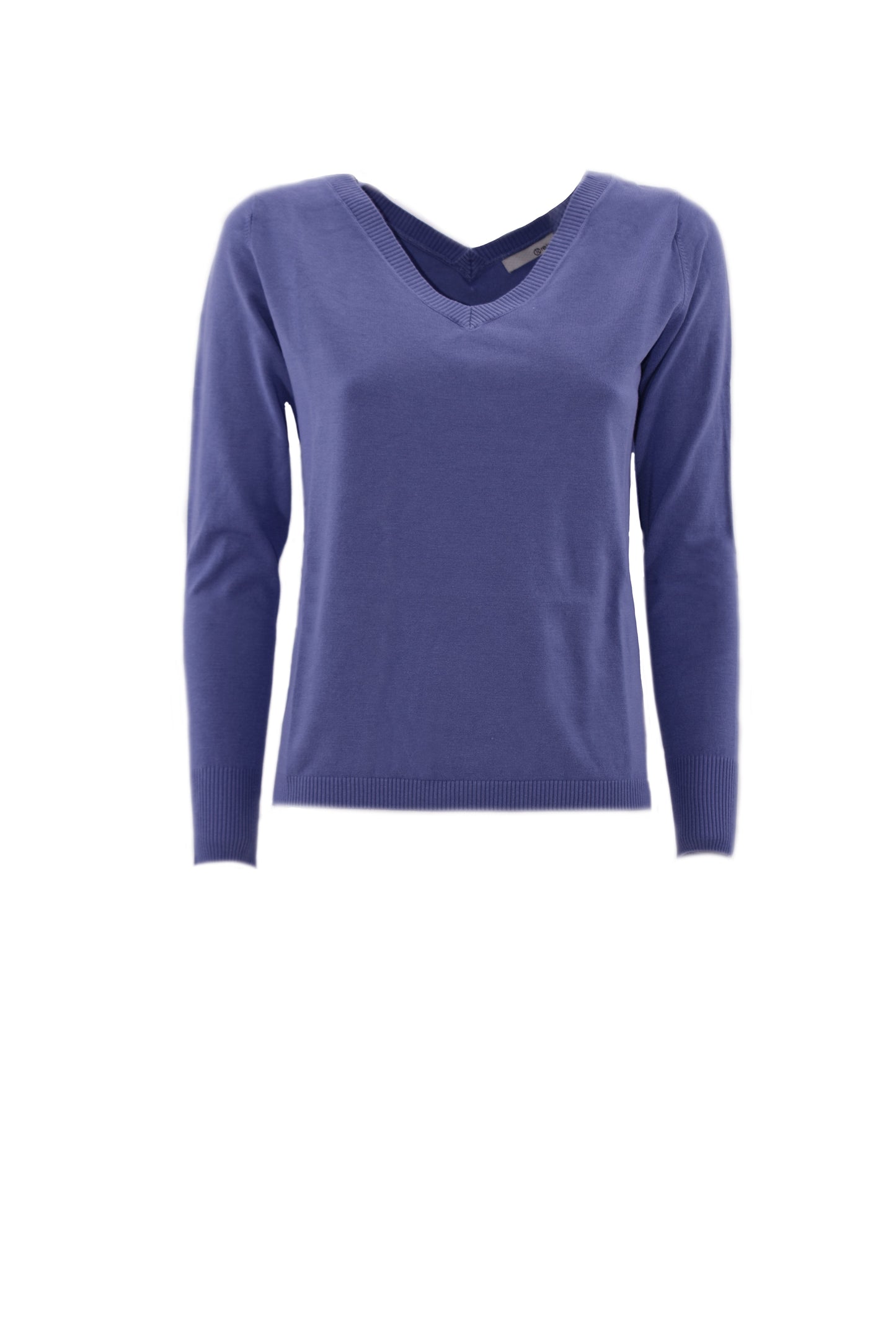 SHARMELI 双V领罗缎胸针长袖毛衣