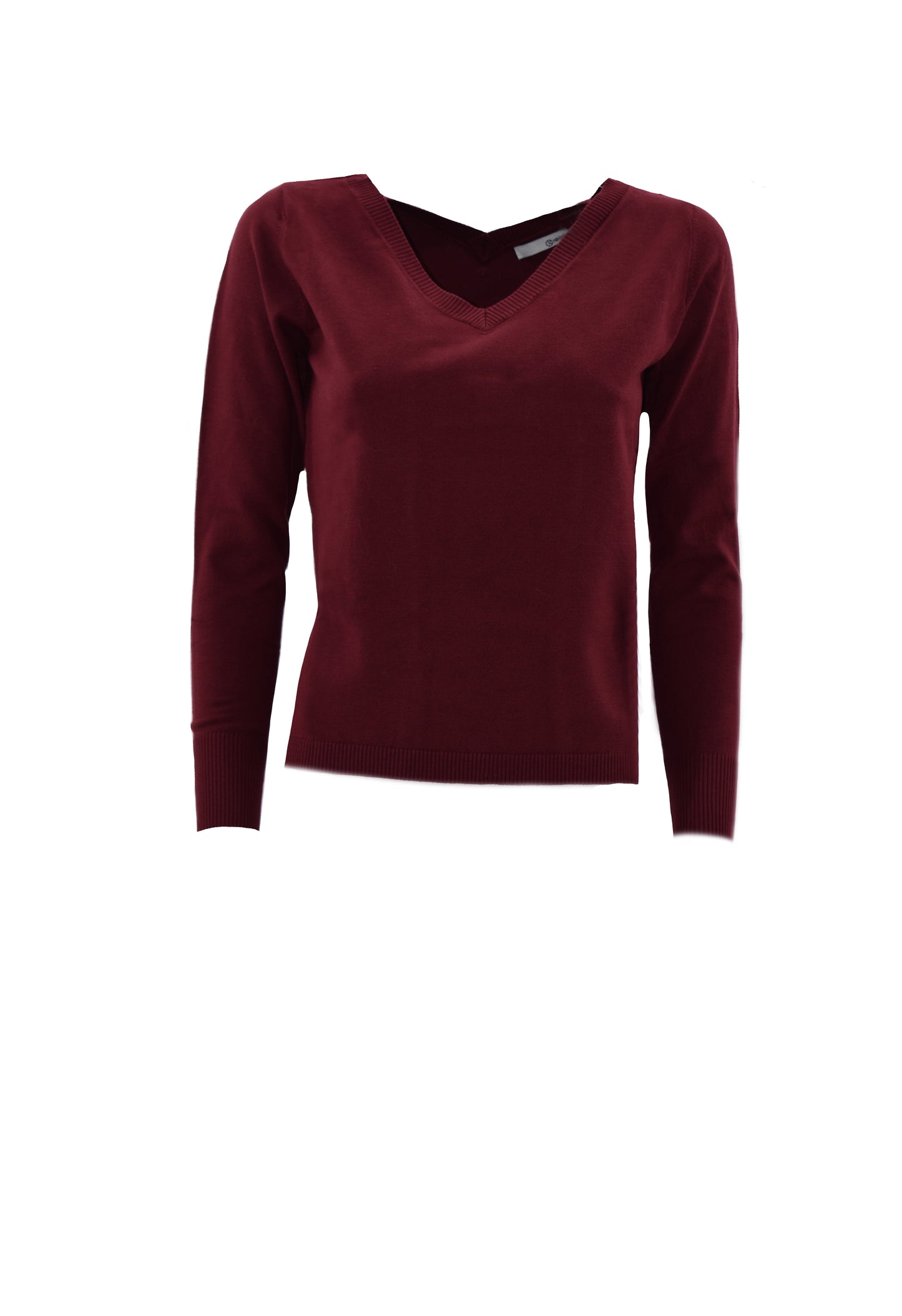 SHARMELI 双V领罗缎胸针长袖毛衣