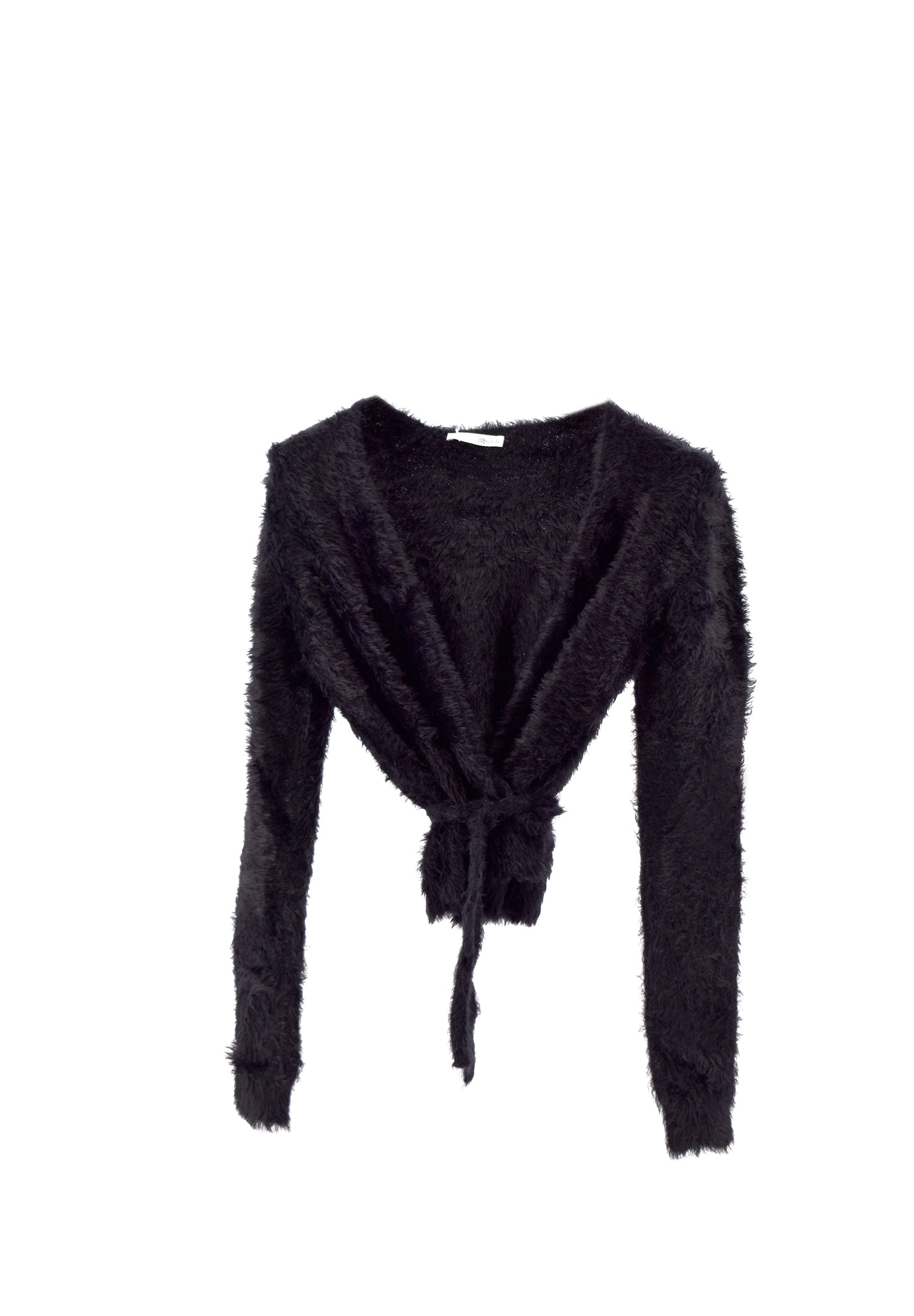 MATRIN 长袖胸针短款交叉开衫