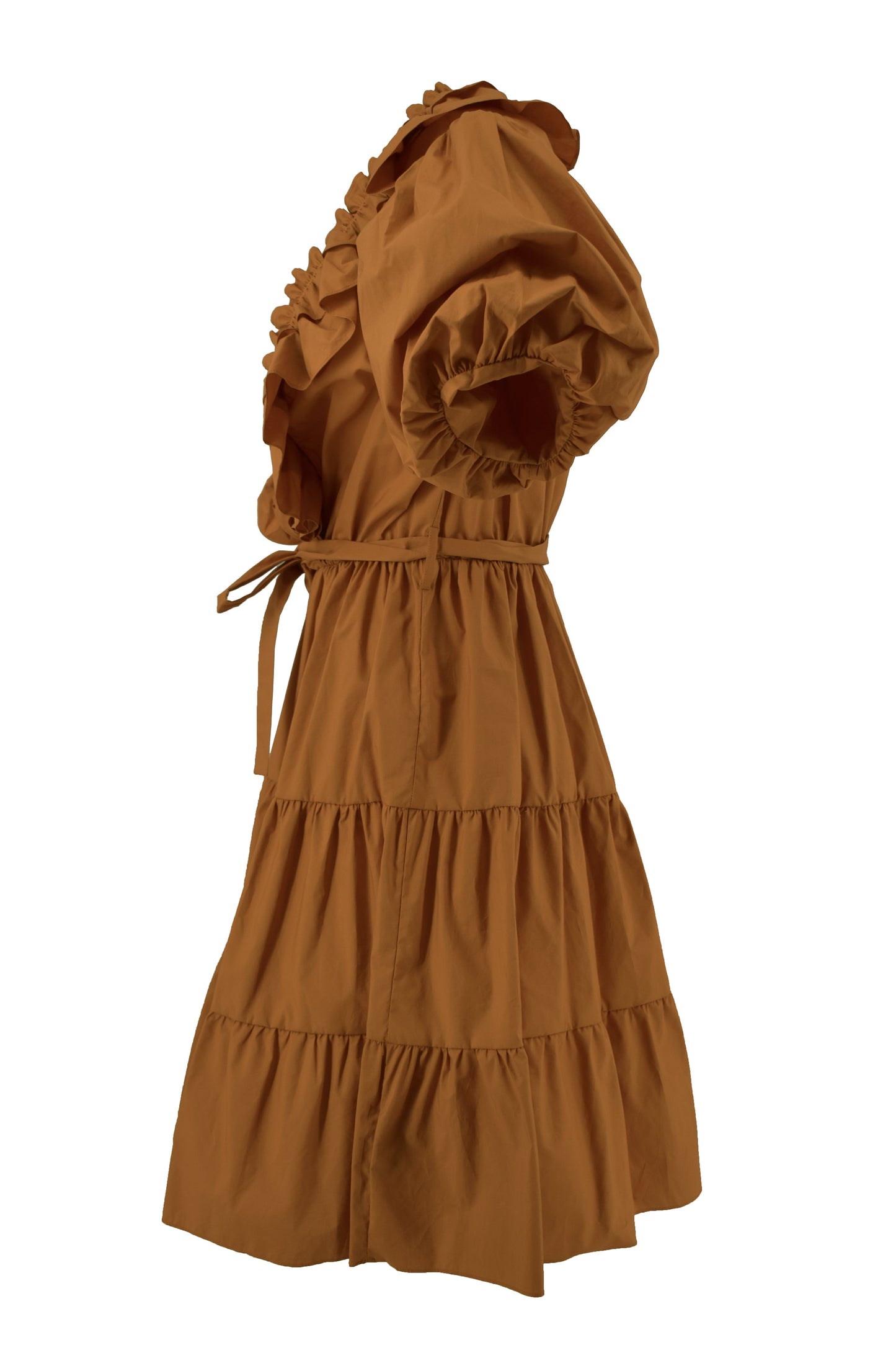 VIRONYK 短款半袖 V 领连衣裙