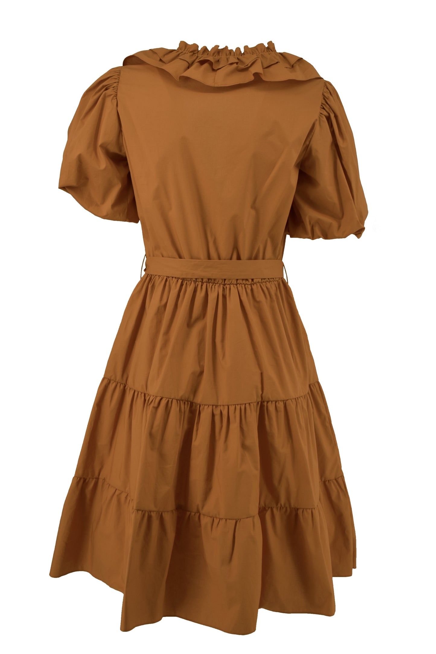 VIRONYK 短款半袖 V 领连衣裙