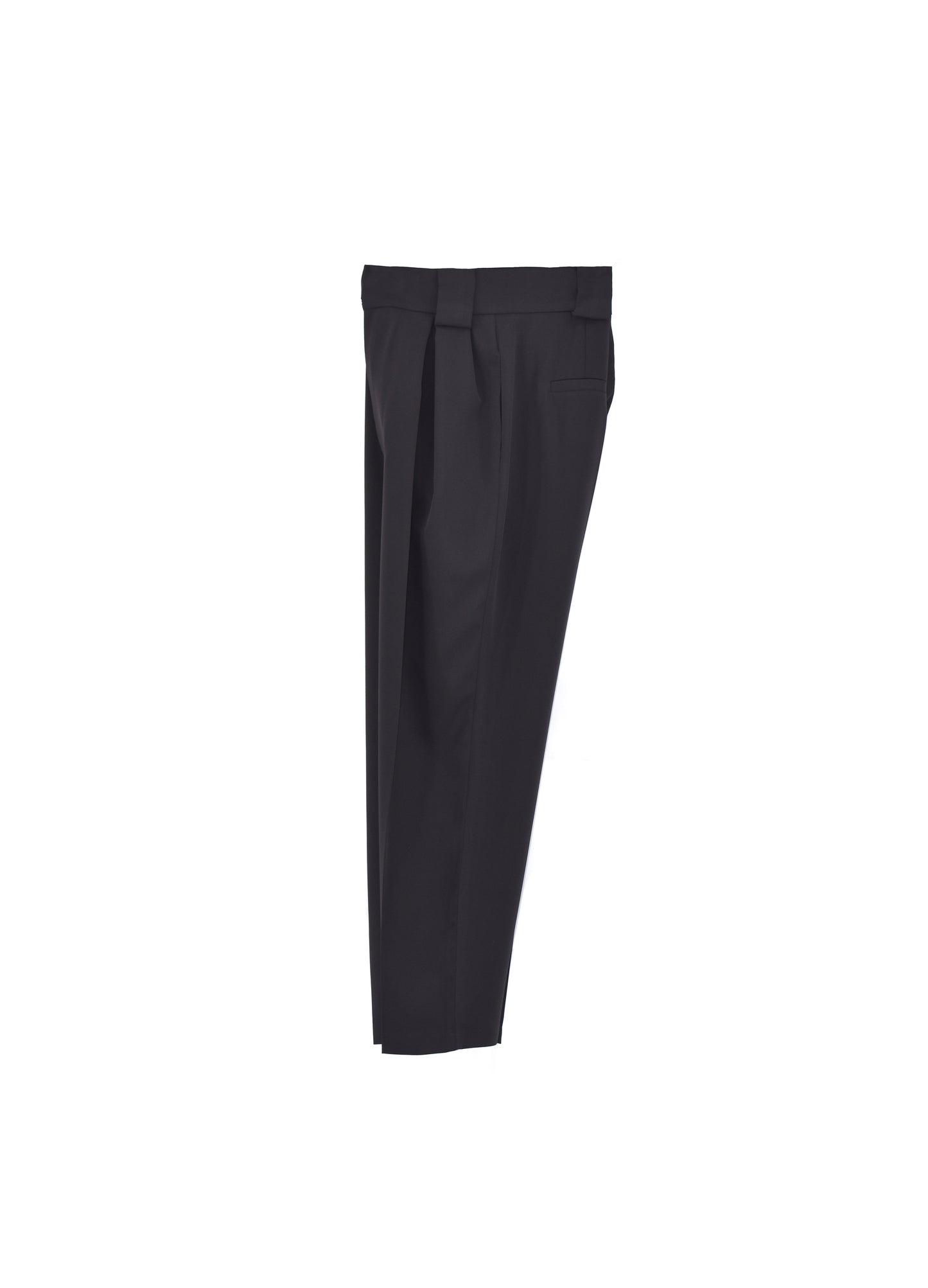 SETMU 褶皱加口袋加环高腰裤