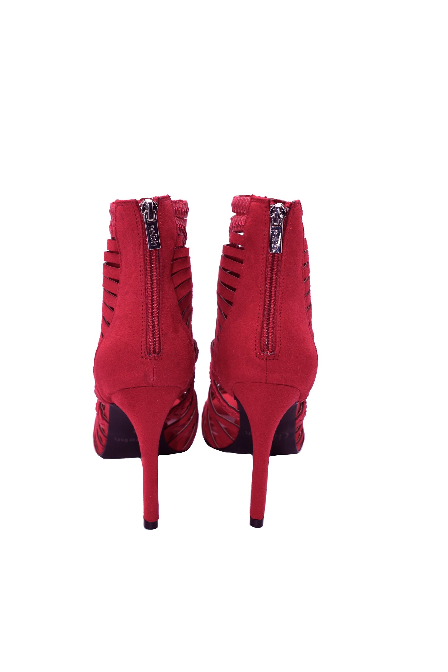 SNEHA 踝靴模型凉鞋与绒面革编织